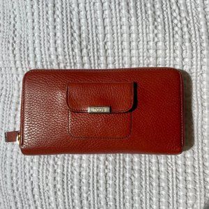 Tod's Large Vintage Orange Leather Wallet - in excellent condition!